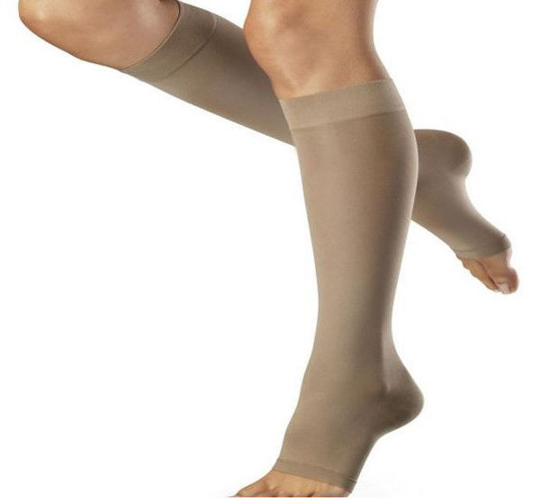 Picture of VENOSAN 2002 CLASS TWO B/KNEE - LARGE + BEIGE, OPEN TOE 
