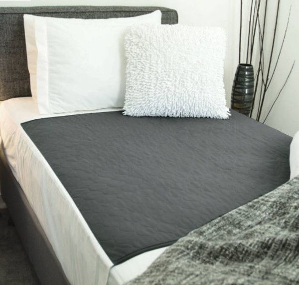 Picture of BedPad Max with Tuck-ins - 100cm x 100cm, Charcoal
