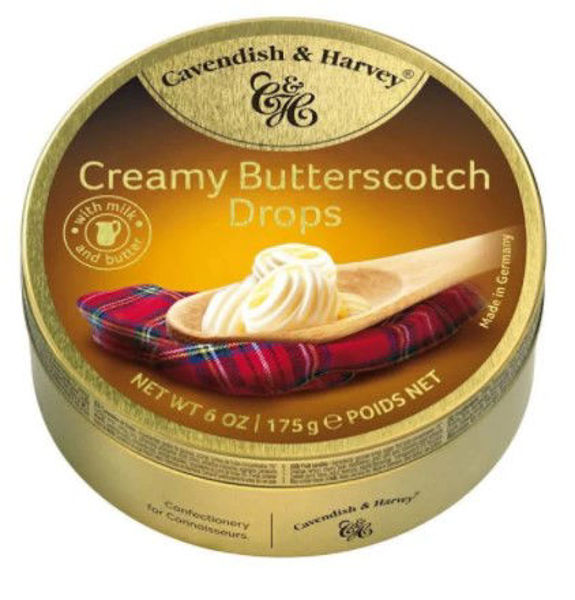 Picture of Cavendish & Harvey Creamy Butterscotch Drops in Travel Tin