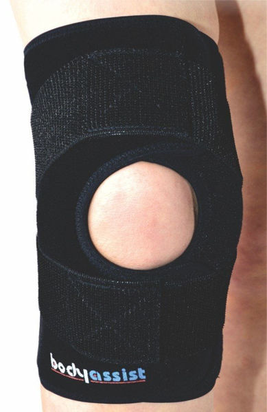 Picture of Medium - Delux Thermal X-Lock Knee Wrap, Black 