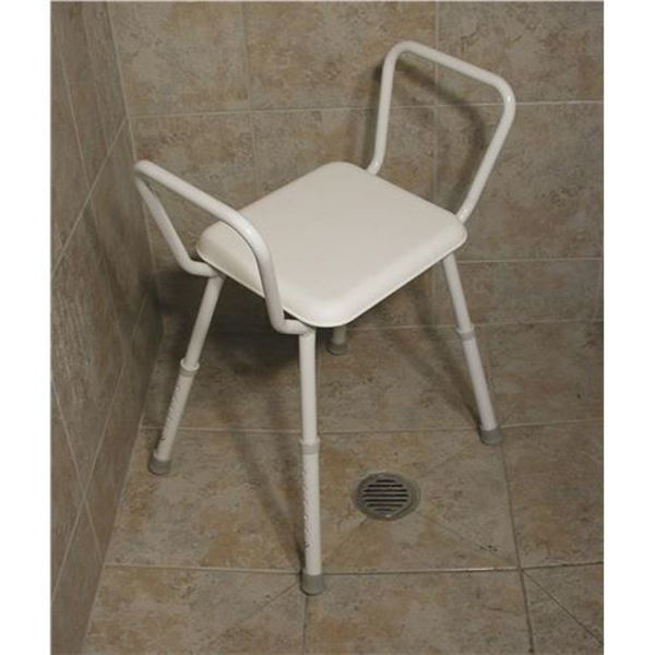 Picture of AUS SHOWER STOOL STD STEEL WITH ARMS
